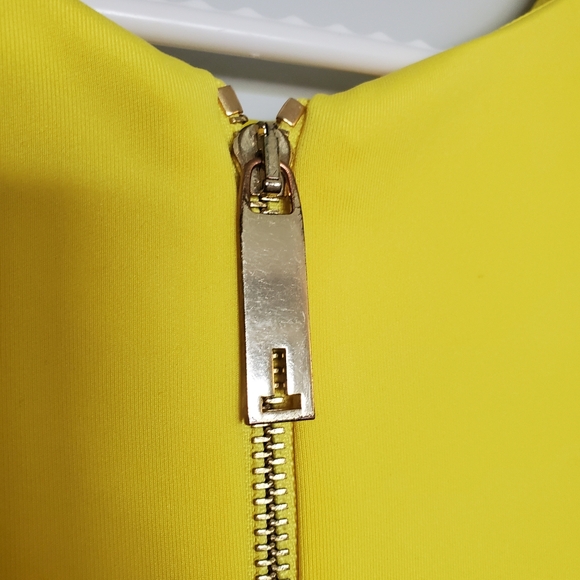 Ted Baker London Sew In Love Neon Yellow Dress 💛 Size 1 - Picture 12 of 14